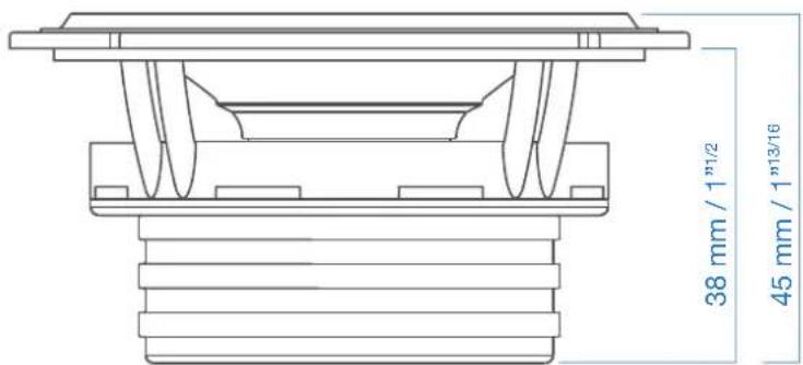 38 mm / 1"n1/2 45 mm / 1"n13/16