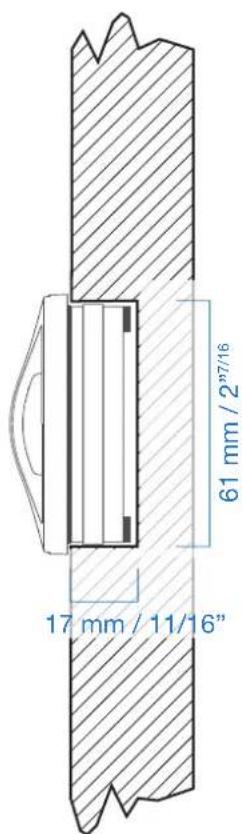61 mm / 2"7/16" 17 mm / 11/16"