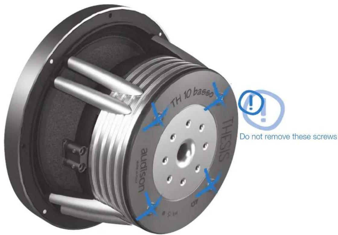 TH 10 basso AUDISON THESIS DO NOT remove these screws