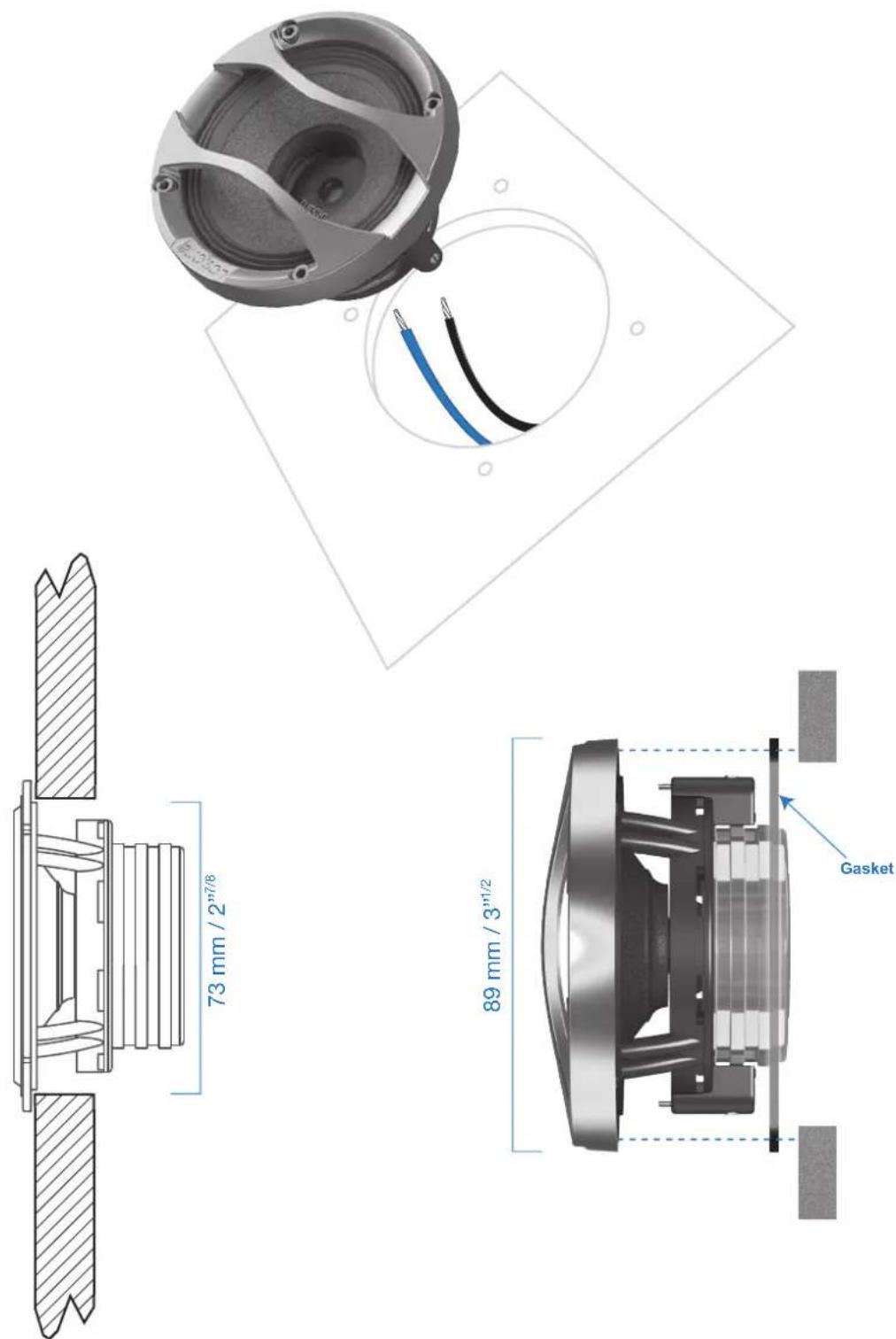 AUDISON TH K2 Coro - Surface mounting without trim ring, with rear bracket - 7