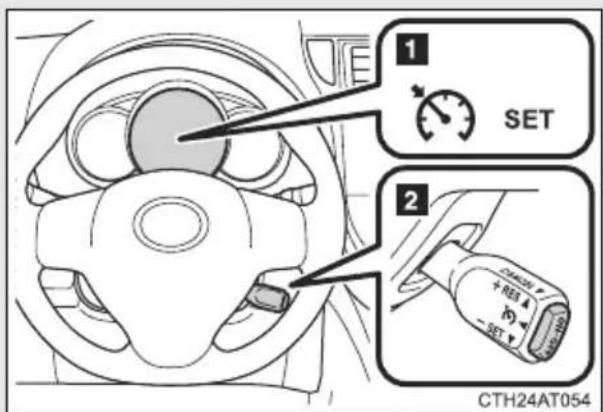 TOYOTA Verso S (2014) - 2-4. Kitų automobilio sistemu naudojimas Greičio valdymo sistema\* - 1