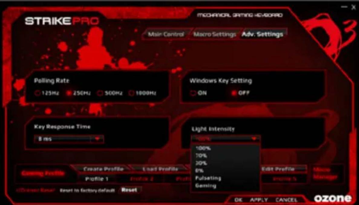 Ozone Streik Pro - STANDARD: RESET TO DEFAULT KEY FUNCTION - 2