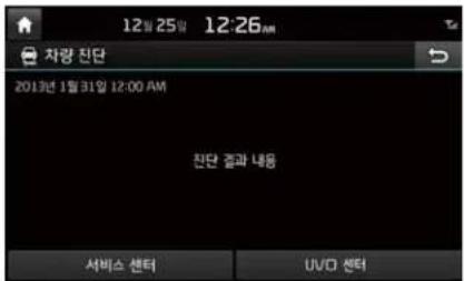 12월 25일 12:26 AM 차량 진단 2013년 1월31일 12:00 AM 진단 결과 내용 서비스 센터 UVD 센터