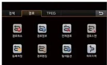 경색 경로 TPEG 경로취소 경로정보 전체경로 경로스천 등록적합 경로판합 탐색품션 회회지역