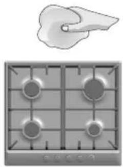 Illustration of a four-g Window with a hand pointing upward above it (no text or symbols)