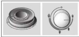 Two technical illustrations of a mechanical component with circular features and mounting holes (no text or symbols)