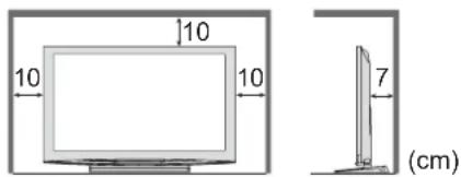 PANASONIC TH-64PZ800E - ■ Aplink televizorių turi būti pakankamai vietos šilumai išspinduliuoti - 1