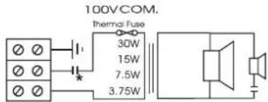 100VCOM. Thermal Fuse 30W 15W 7.5W 3.75W