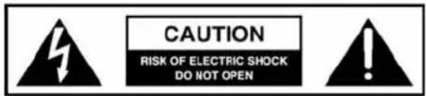 CAUTION RISK OF ELECTRIC SHOCK DO NOT OPEN