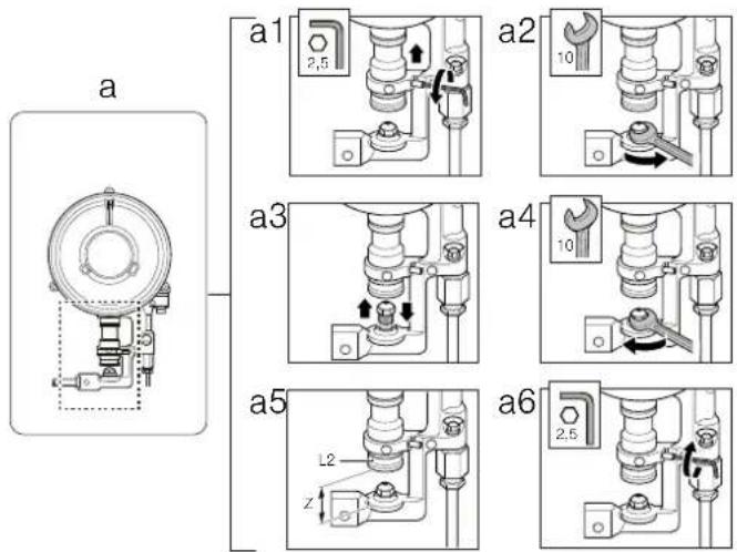 SIEMENS ER9A6SD70A - Replacing the outer flame nozzle (fig. 9a): - 1
