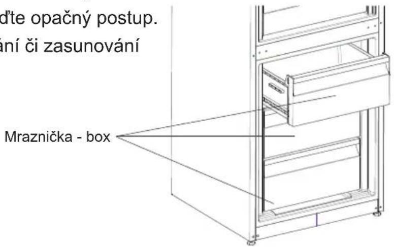 d'te opačný postup. ní či zasunování Mraznička - box