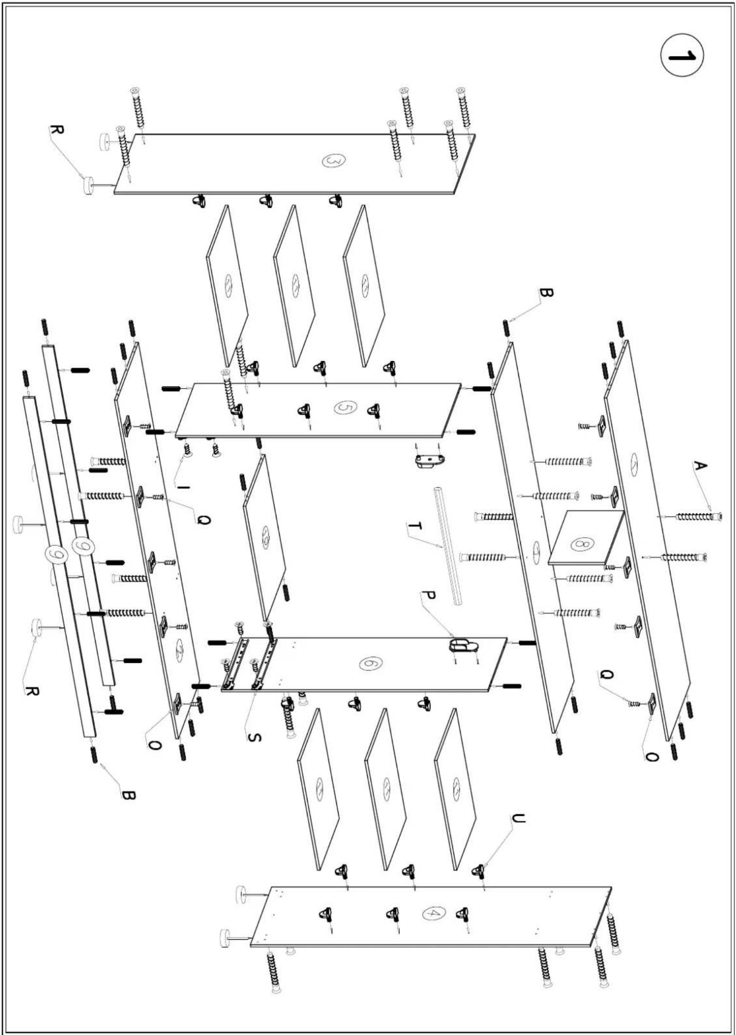 Technical schematic diagram of a mechanical assembly with labeled components and directional indicators