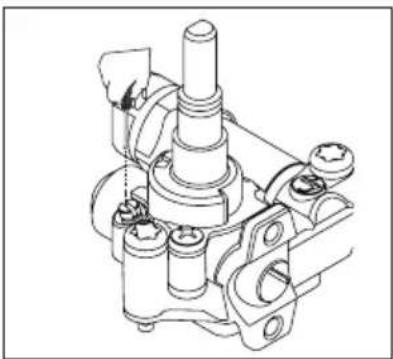 Technical line drawing of a mechanical assembly with no visible text or symbols