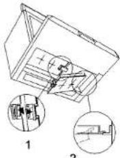Technical diagram of a mechanical assembly with labeled components and cross-sectional views