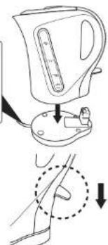 Diagram illustrating a medical procedure for using a device, showing step-by-step instructions with arrows and dashed circles indicating motion.