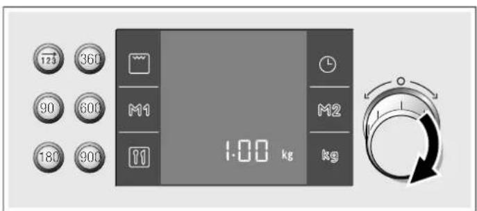 BOSCH HMT85GL53W - Press the kg button. - 2