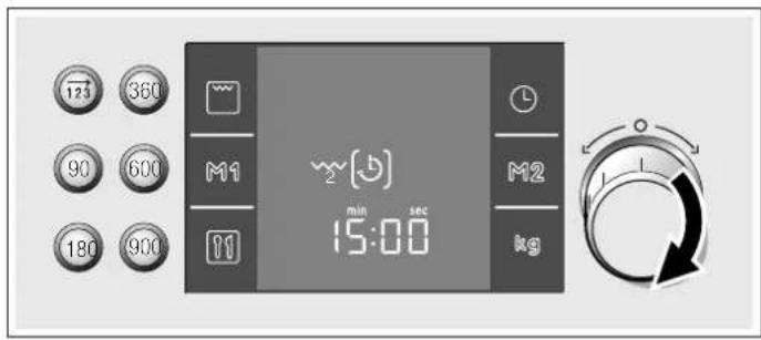123 360 90 600 180 900 M1 2 [s] min sec 15:00 M2 kg