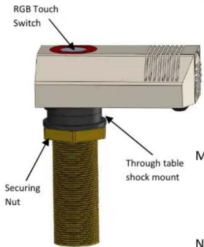 RGB Touch Switch Securing Nut Through table shock mount M N