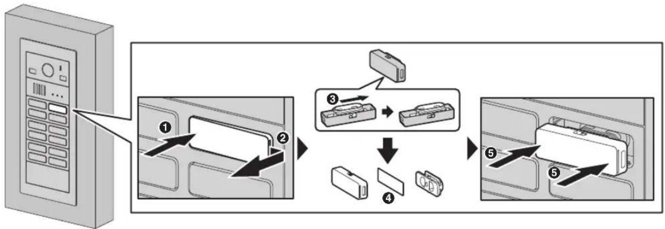 PANASONIC VLV-M603SX - Removing/attaching room name plates - 1