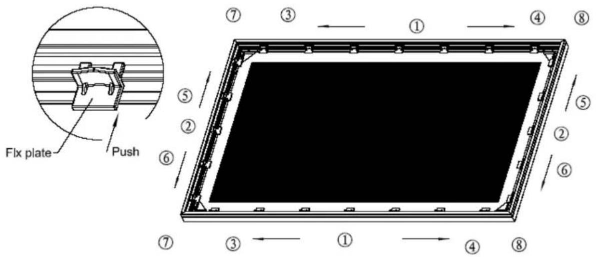 Fix plate Push ⑦ ③ ← ① → ④ ⑧ ⑤ ② ⑥ ⑦ ③ ← ① → ④ ⑧