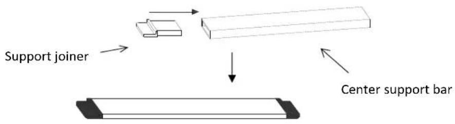 Elite Screens Lunette CURVE106H - CENTER SUPPORT BAR - 1