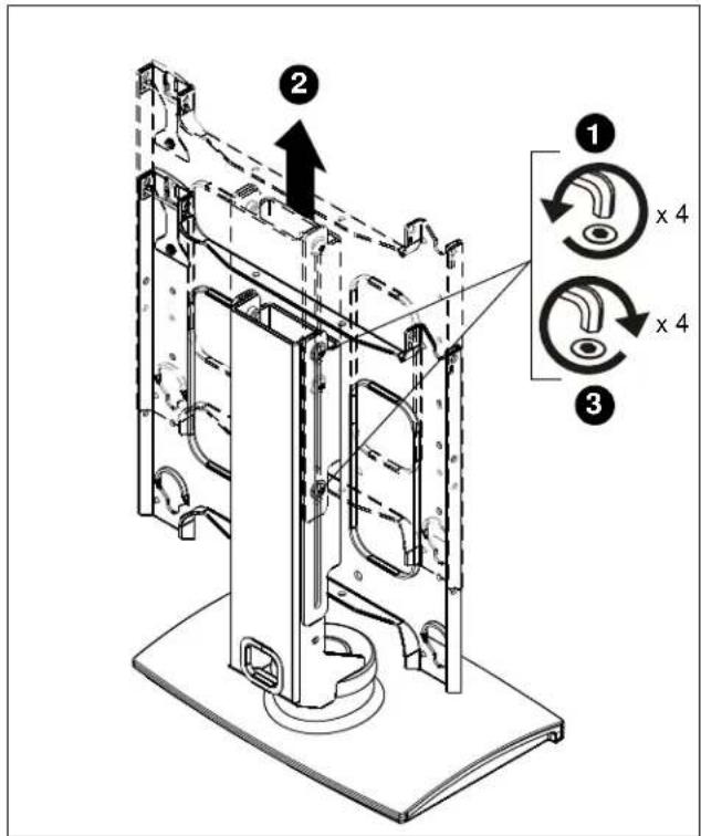 Technical diagram of a device casing with labeled components and rotation indicators for 4x4 cycles