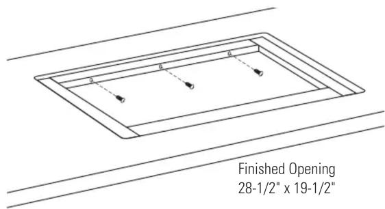 Finished Opening 28-1/2" x 19-1/2"