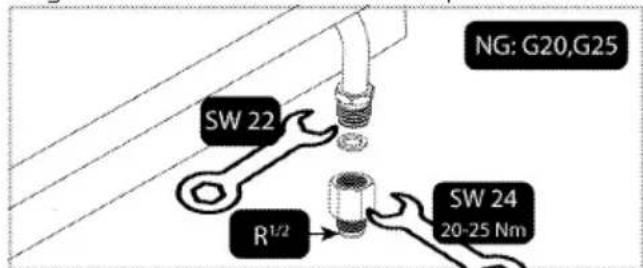 NG: G20,G25 SW 22 R¹/² SW 24 20-25 Nm