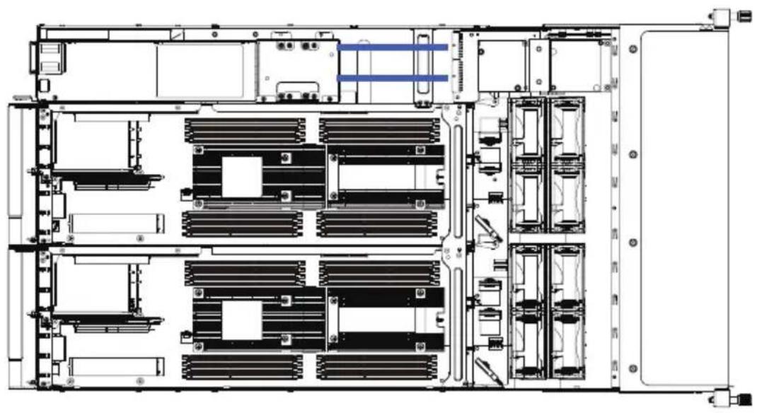 GIGABYTE H262-Z6B - Power Distribution Board to Middle Board Cable (Top) - 1