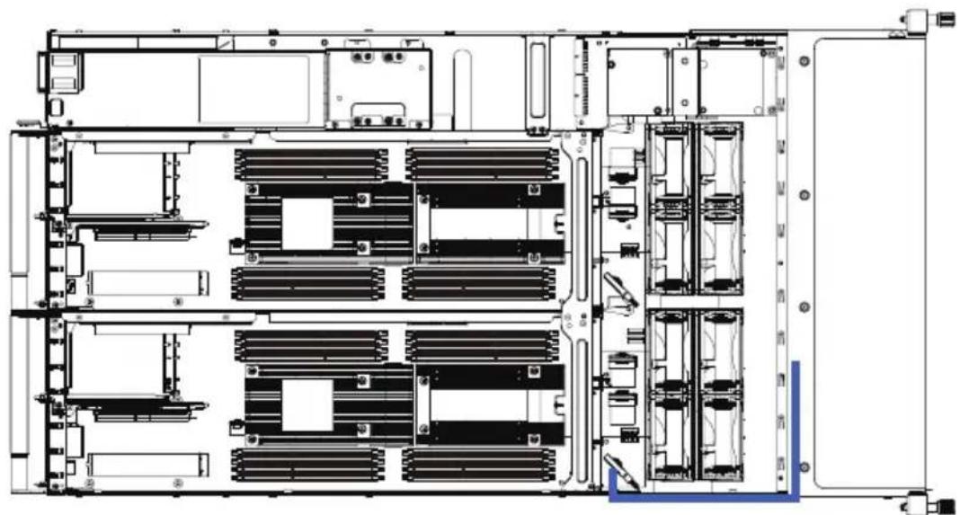 GIGABYTE H262-Z6B - Top Middle Board to HDD Back Plane Board Cable (SATA1) - 2
