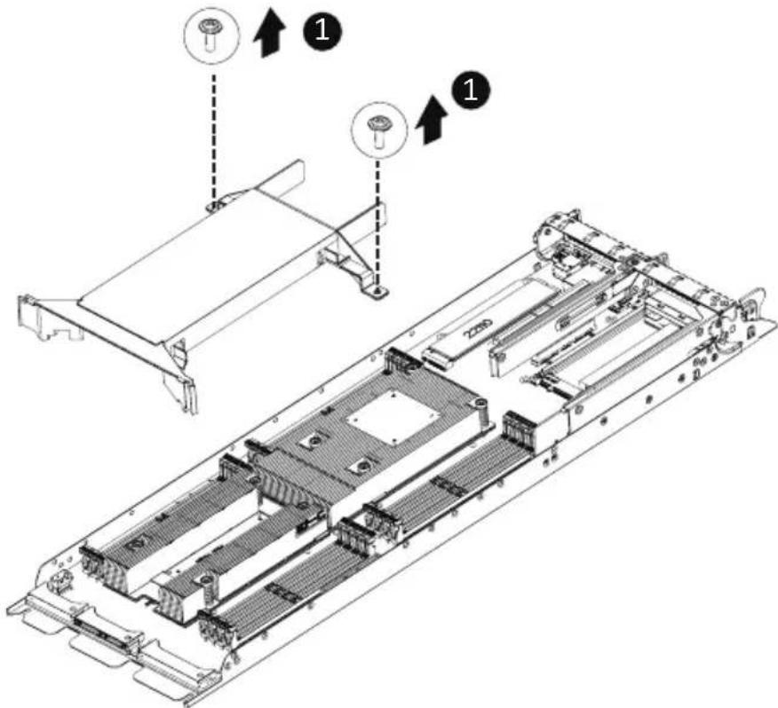 Technical diagram of an electronic device chassis with labeled components and assembly steps