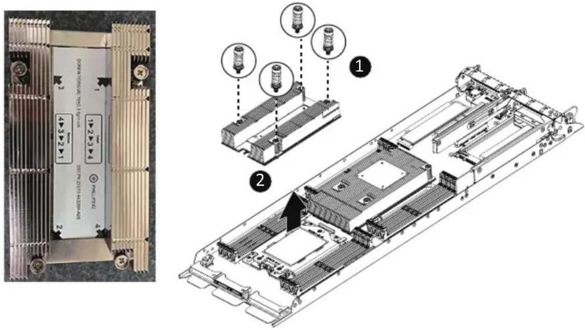 Technical diagram showing internal components of a computer drive with labeled parts and exploded view