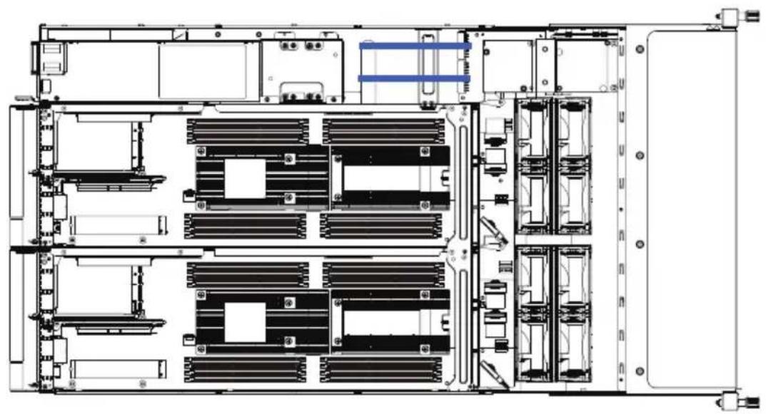 GIGABYTE H262-Z6B - Power Distribution Board to Middle Board Cable (Top) - 1