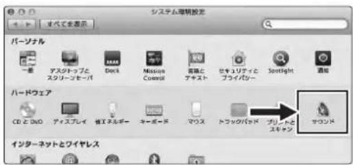 システム管理設定 バーゾナル 一星 アスタロップと スクリーンセーパ Deck Mission Control 音楽と アナスト ヒキュリティと プライバシー Spotlight 通話 ハードウェア CD 和 DVD ディスプレイ 省エネルギー キーボード マウス トランツバッド ブリッドと スキャン サコンド インターネットとワイヤレス