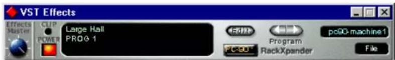VST Effects Effects Master CLIP POWER Large Hall PROG 1 Edit Program pc90-machine1 PC-90 RackXpander File