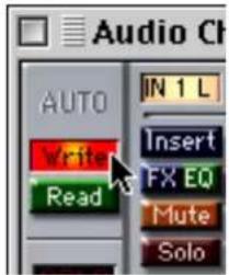 Audio Ch AUTO IN 1 L Write Insert FX EQ Read Mute Solo