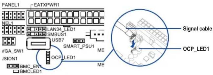 PANEL1 EATXPWR1 NEL1 LAN34_LED1 SMBUS1 USB7 SMART_PSU1 VGA_SW1 JSION1 OCP_LED1 BMC_EN1 BMCLED1 ME ME Signal cable OCP_LED1