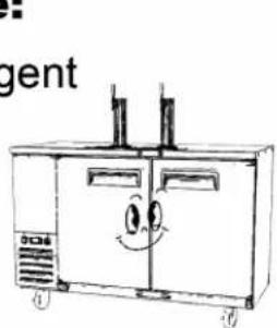 Atosa MKC58GR - Cleaning the refrigerator surface: - 1