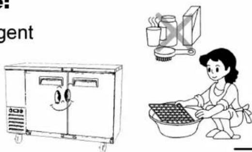 Atosa SBB69GGRAUS1 - Cleaning the refrigerator surface: - 1