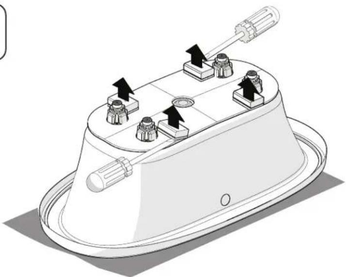 Technical illustration of a mechanical switch or lever assembly with multiple components and directional arrows (no text or symbols)