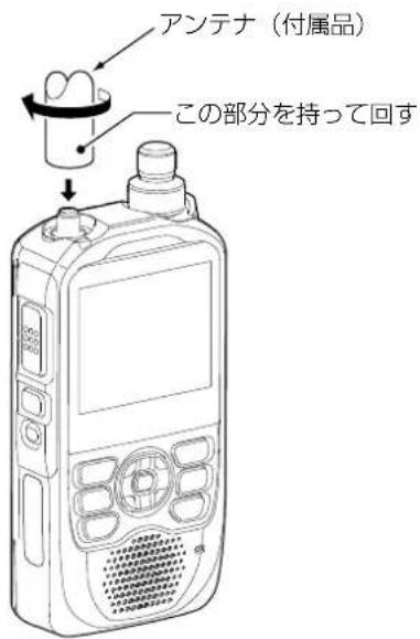 アンテナ(付属品) この部分を持って回す