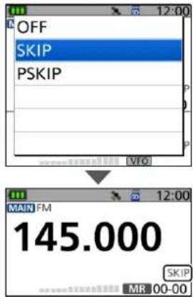 OFF SKIP PSKIP MAIN FM 145.000 SKIP MR 00-00