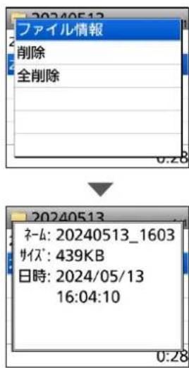ファイル情報 削除 全削除 20240513 ネーム: 20240513_1603 サイズ: 439KB 日時: 2024/05/13 16:04:10