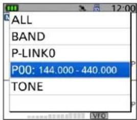 ALL BAND P-LINK0 P00: 144.000 - 440.000 TONE