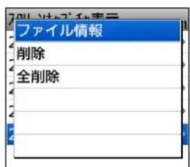 ファイル情報 削除 全削除
