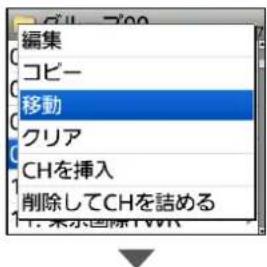 編集 コピー 移動 クリア CHを挿入 削除してCHを詰める