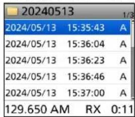 20240513 2024/05/13 15:35:43 A 2024/05/13 15:36:04 A 2024/05/13 15:36:23 A 2024/05/13 15:36:46 A 2024/05/13 15:37:00 A 129.650 AM RX 0:11