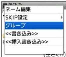 ネーム編集 SKIP設定 グループ <<書き込み>> <<挿入書き込み>>