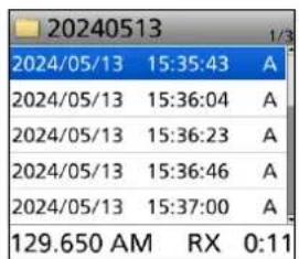 20240513 2024/05/13 15:35:43 A 2024/05/13 15:36:04 A 2024/05/13 15:36:23 A 2024/05/13 15:36:46 A 2024/05/13 15:37:00 A 129.650 AM RX 0:11