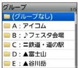 グループ (グループなし) A: アイコム B: ネフェスタ会場 C: 二鉄道・道の駅 D: ▲富士山 E: ▲谷川岳